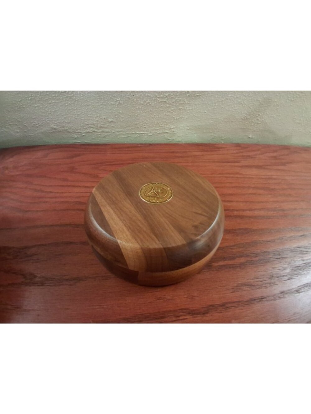 Mid Century Modern Black Walnut Wood Salad Bowls Set 4 MCM Vintage Kustom Kraft - Picture 5 of 8
